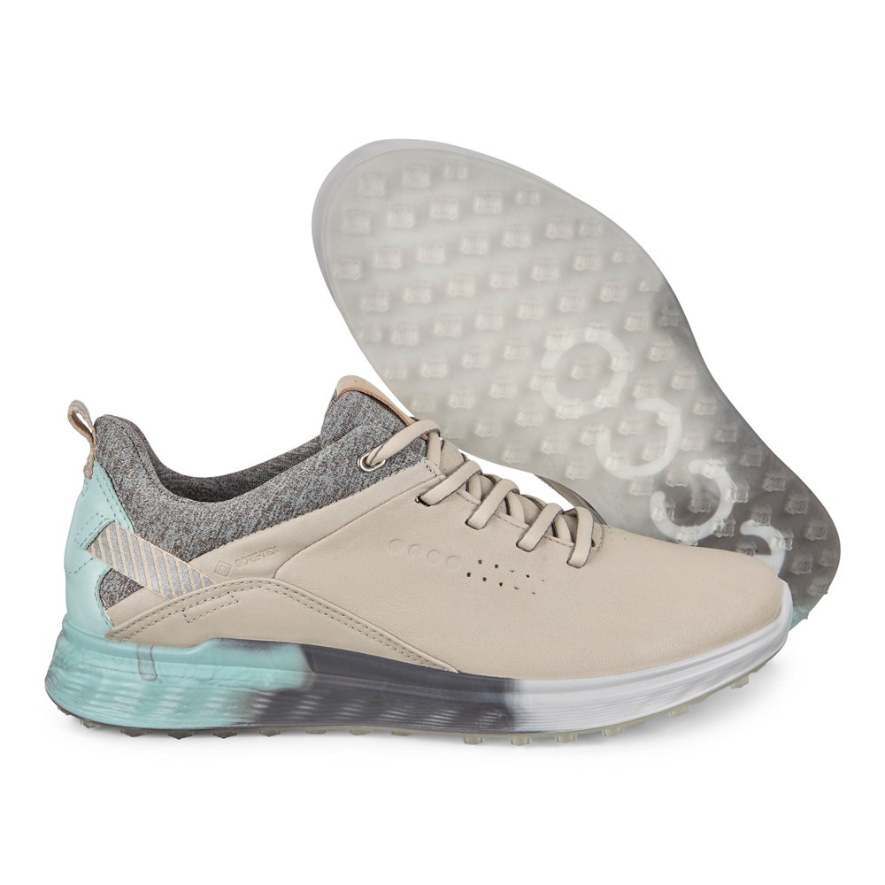 Zapatos De Golf Mujer - ECCO S-Three Spikelesss - Blancos - UPK354128